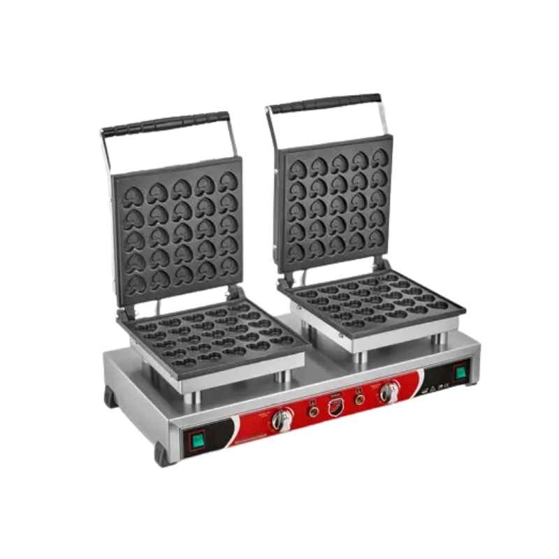 Işıkgaz Silverinox B22 Elektrikli Çiftli Kalpli Kapaklı Waffle Makinesi